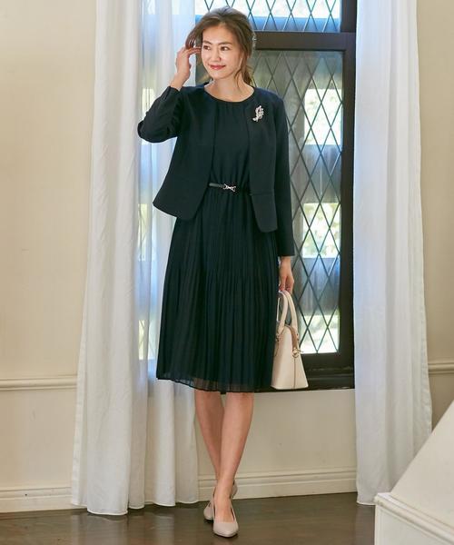 ANY SIS(エニィスィス)の「【セットアップ対応】セレモニーダブルクロス ノーカラー ジャケット(ノーカラージャケット・レディース・ブラック系/ネイビー系・1/2/3)」の16枚目の写真
