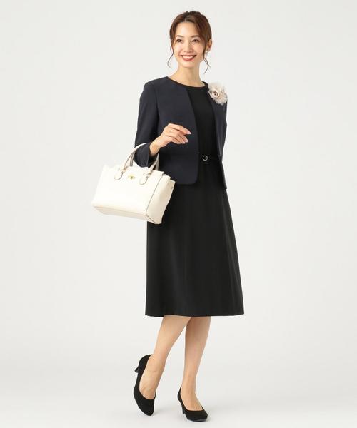 ANY SIS(エニィスィス)の「【セットアップ対応】セレモニーダブルクロス ノーカラー ジャケット(ノーカラージャケット・レディース・ブラック系/ネイビー系・1/2/3)」の13枚目の写真