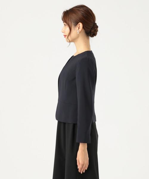 ANY SIS(エニィスィス)の「【セットアップ対応】セレモニーダブルクロス ノーカラー ジャケット(ノーカラージャケット・レディース・ブラック系/ネイビー系・1/2/3)」の11枚目の写真