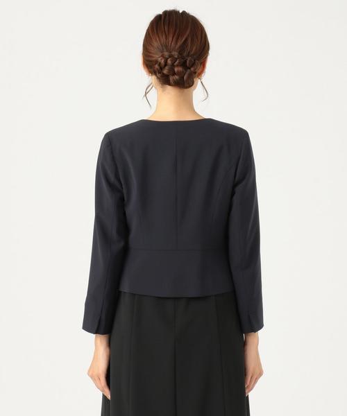ANY SIS(エニィスィス)の「【セットアップ対応】セレモニーダブルクロス ノーカラー ジャケット(ノーカラージャケット・レディース・ブラック系/ネイビー系・1/2/3)」の10枚目の写真