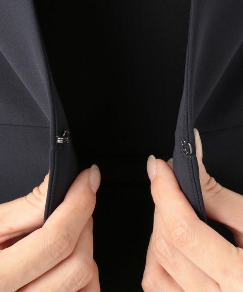 ANY SIS(エニィスィス)の「【セットアップ対応】セレモニーダブルクロス ノーカラー ジャケット(ノーカラージャケット・レディース・ブラック系/ネイビー系・1/2/3)」の8枚目の写真