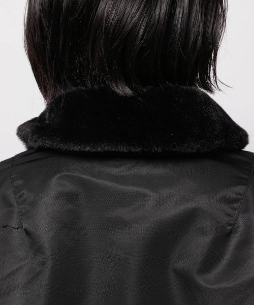 PAGEBOY（ページボーイ）の「2WAYファーエリMA-1（MA-1・レディース・ブラック/ダークブラウン/カーキ・FREE）」の18枚目の写真