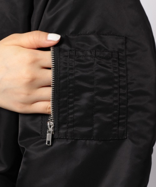 PAGEBOY（ページボーイ）の「2WAYファーエリMA-1（MA-1・レディース・ブラック/ダークブラウン/カーキ・FREE）」の21枚目の写真