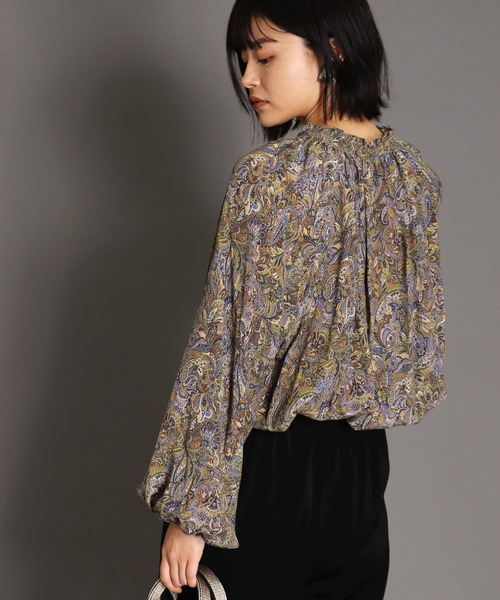 Jines（ジネス）の「AMARAヴィンテージプリント前開きブラウス（シャツ 