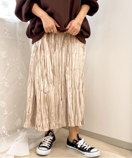 apres jour(アプレジュール)の「ベロアワッシャースカート【ZOZOTOWN限定アイテム】(スカート・レディース・ブラック/ベージュ/ダークブラウン/スモークピンク・フリー/X-LARGE)」の13枚目の写真