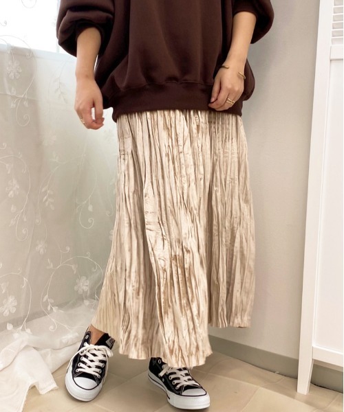 apres jour(アプレジュール)の「ベロアワッシャースカート【ZOZOTOWN限定アイテム】(スカート・レディース・ブラック/ベージュ/ダークブラウン/スモークピンク・フリー/X-LARGE)」の14枚目の写真