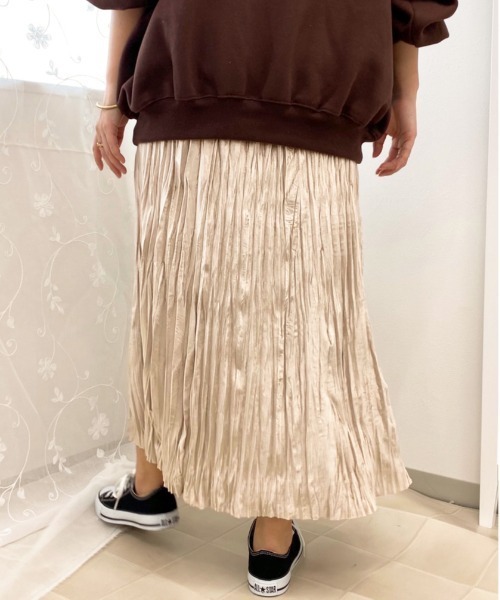 apres jour(アプレジュール)の「ベロアワッシャースカート【ZOZOTOWN限定アイテム】(スカート・レディース・ブラック/ベージュ/ダークブラウン/スモークピンク・フリー/X-LARGE)」の15枚目の写真