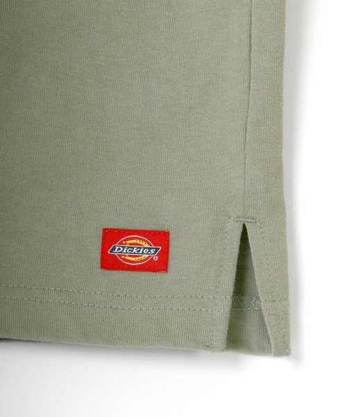 Dickies(ディッキーズ)の「Dickies/ディッキーズ ビッグシルエット 袖プリント ワンポイント ミニロゴワッペン ロングスリーブTシャツ(Tシャツ/カットソー・メンズ・ベージュ/ブラック/ダークグリーン/グリーン/ホワイト/サックスブルー・M/XL/L)」の17枚目の写真