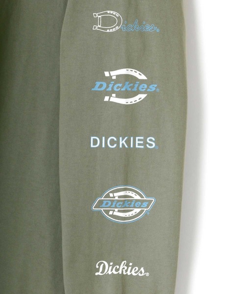 Dickies(ディッキーズ)の「Dickies/ディッキーズ ビッグシルエット 袖プリント ワンポイント ミニロゴワッペン ロングスリーブTシャツ(Tシャツ/カットソー・メンズ・ベージュ/ブラック/ダークグリーン/グリーン/ホワイト/サックスブルー・M/XL/L)」の15枚目の写真