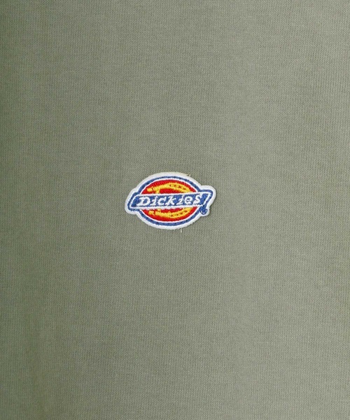 Dickies(ディッキーズ)の「Dickies/ディッキーズ ビッグシルエット 袖プリント ワンポイント ミニロゴワッペン ロングスリーブTシャツ(Tシャツ/カットソー・メンズ・ベージュ/ブラック/ダークグリーン/グリーン/ホワイト/サックスブルー・M/XL/L)」の14枚目の写真