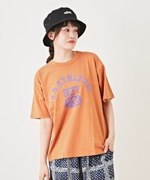 CUBE SUGAR（キューブシュガー）の「OE天竺 カレッジプリントＴシャツ（Tシャツ/カットソー）」