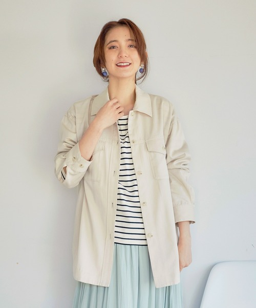 Petit Honfleur(プチオンフルール)の「CPOジャケット(その他アウター・レディース・ベージュ/カーキ・11号/9号)」の16枚目の写真