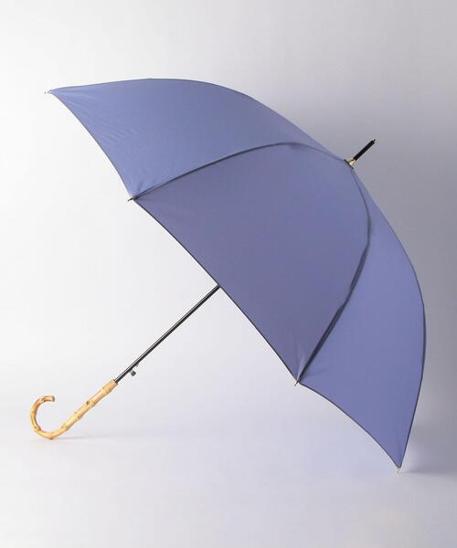 green label relaxing（グリーンレーベルリラクシング）の「D バンブー ハンドル アンブレラ 2021（長傘・レディース・ライム/パープル/ベージュ/モカ/ダークグレー/ライトピンク/グレー/ホワイト/ライラック/ブラック/オフホワイト・FREE）」の10枚目の写真