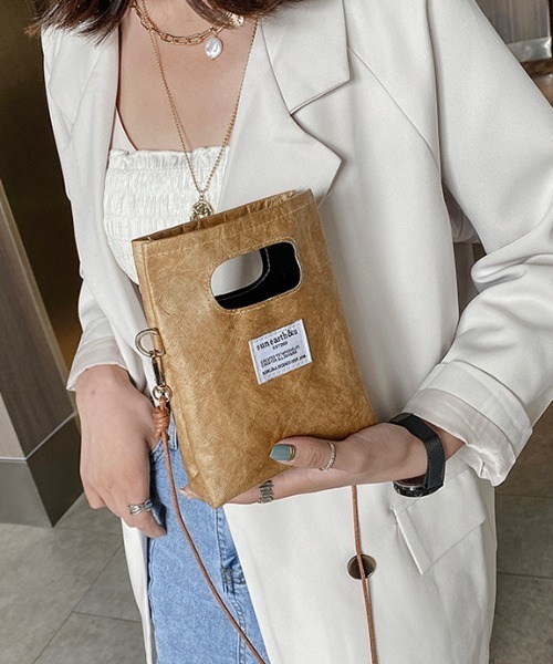 MKT(エムケーティー)の「【ACT -fascination design-】ペーパーデザインミニポシェット ショルダーバッグ(ショルダーバッグ・レディース・ホワイト/ブラック/ベージュ・FREE)」の6枚目の写真