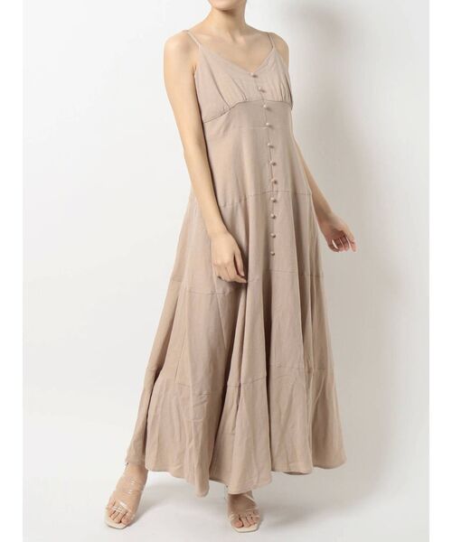 dazzlin（ダズリン）の「クルミフロントフレアキャミワンピース（ワンピース・レディース・ブルー/ブラウン/ベージュ・FREE）」の22枚目の写真