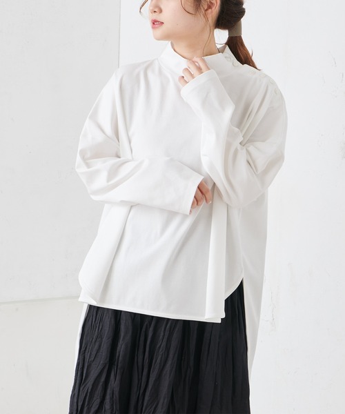 PUAL CE CIN(ピュアルセシン)の「【Du noir】ハイネックプルオーバー(Tシャツ/カットソー・レディース・グレイッシュベージュ/ブラック/オフホワイト・FREE)」の15枚目の写真