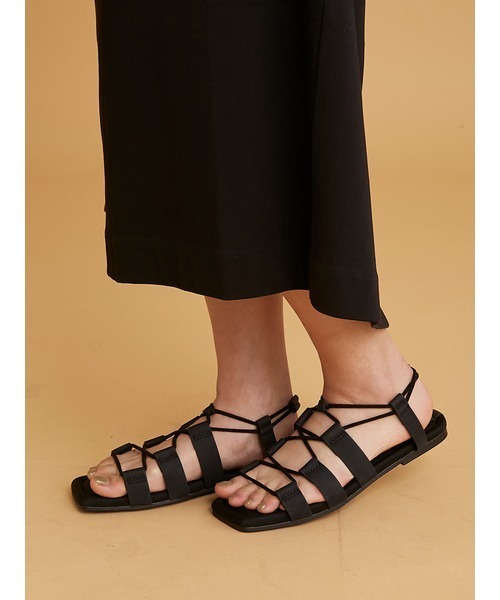 emmi（エミ）の「【emmi atelier】ドロストサンダル（パンプス・レディース・ブラック/ベージュ・38/36/37）」の17枚目の写真