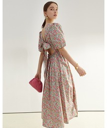 【Fano Studios】Back ribbon Flare dress FC21L051