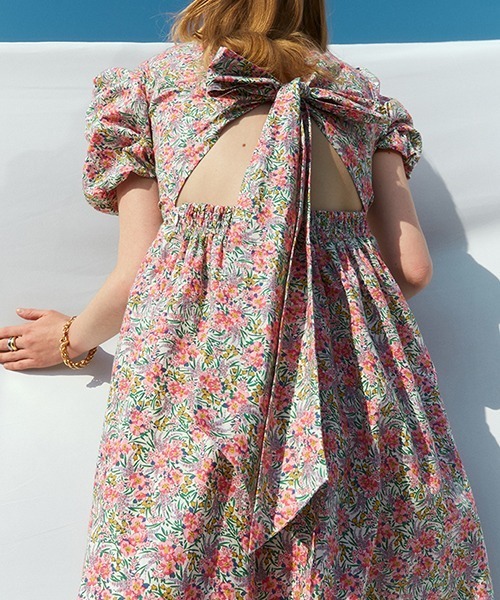 Fano Studios(ファノ ストゥディオズ)の「【Fano Studios】Back ribbon Flare dress FC21L051(ワンピース・レディース・ピンク・S/M/L)」の9枚目の写真