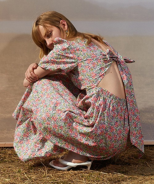 Fano Studios(ファノ ストゥディオズ)の「【Fano Studios】Back ribbon Flare dress FC21L051(ワンピース・レディース・ピンク・S/M/L)」の17枚目の写真