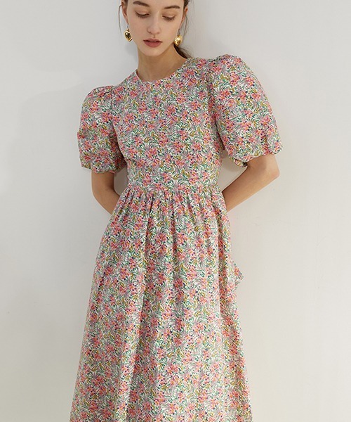 Fano Studios(ファノ ストゥディオズ)の「【Fano Studios】Back ribbon Flare dress FC21L051(ワンピース・レディース・ピンク・S/M/L)」の5枚目の写真