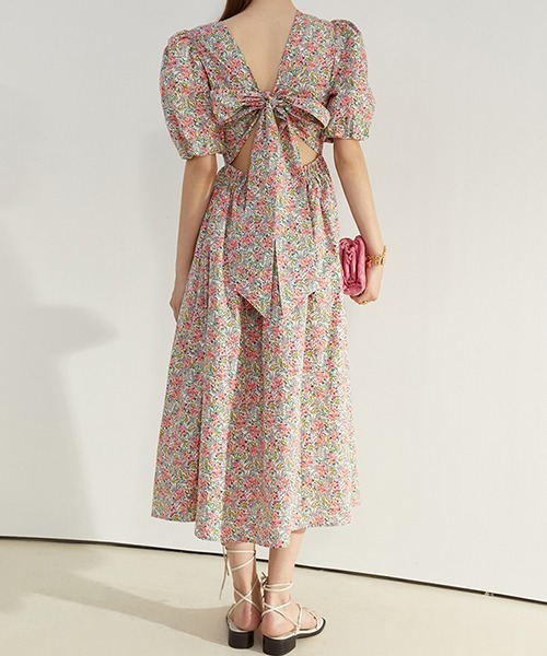 Fano Studios(ファノ ストゥディオズ)の「【Fano Studios】Back ribbon Flare dress FC21L051(ワンピース・レディース・ピンク・S/M/L)」の10枚目の写真