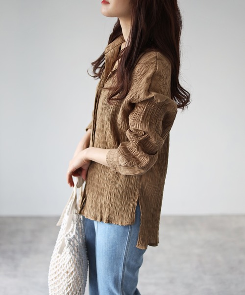 4youstory（フォーユーストーリー）の「ワッシャーシャツ（シャツ/ブラウス・レディース・ブラック/ベージュ/アイボリー・FREE）」の15枚目の写真