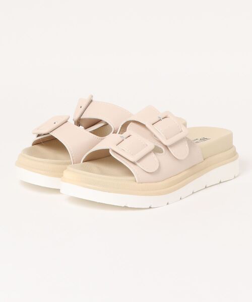 STYLEBLOCK（スタイルブロック）の「ダブルベルト厚底スポーツサンダル（サンダル・レディース・ブラック/オフホワイト/オリーブ・38/39/35/36/37/40）」の9枚目の写真