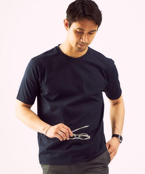 WORK TRIP OUTFITS GREEN LABEL RELAXING(ワークトリップアウトフィッツグリーンレーベル リラクシング)の「< 機能 / 汗染み防止・抗菌 > WTO A/S クリーン クルーネック カットソー Tシャツ(Tシャツ/カットソー・メンズ・グレー/ライトブルー/ネイビー/ホワイト・MEDIUM/LARGE/SMALL/X-LARGE)」の4枚目の写真