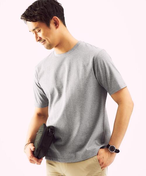 WORK TRIP OUTFITS GREEN LABEL RELAXING(ワークトリップアウトフィッツグリーンレーベル リラクシング)の「< 機能 / 汗染み防止・抗菌 > WTO A/S クリーン クルーネック カットソー Tシャツ(Tシャツ/カットソー・メンズ・グレー/ライトブルー/ネイビー/ホワイト・MEDIUM/LARGE/SMALL/X-LARGE)」の2枚目の写真