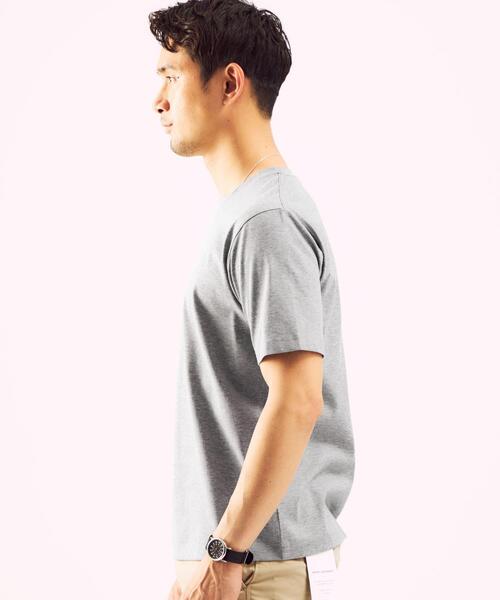 WORK TRIP OUTFITS GREEN LABEL RELAXING(ワークトリップアウトフィッツグリーンレーベル リラクシング)の「< 機能 / 汗染み防止・抗菌 > WTO A/S クリーン クルーネック カットソー Tシャツ(Tシャツ/カットソー・メンズ・グレー/ライトブルー/ネイビー/ホワイト・MEDIUM/LARGE/SMALL/X-LARGE)」の6枚目の写真