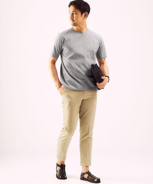 WORK TRIP OUTFITS GREEN LABEL RELAXING(ワークトリップアウトフィッツグリーンレーベル リラクシング)の「< 機能 / 汗染み防止・抗菌 > WTO A/S クリーン クルーネック カットソー Tシャツ(Tシャツ/カットソー・メンズ・グレー/ライトブルー/ネイビー/ホワイト・MEDIUM/LARGE/SMALL/X-LARGE)」の9枚目の写真