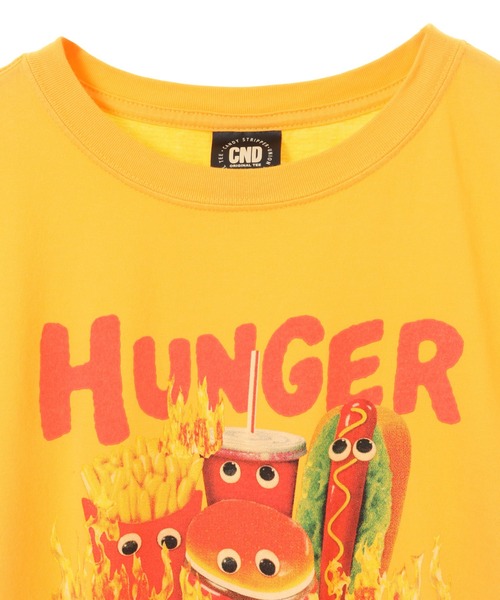 Candy Stripper（キャンディストリッパー）の「BURNING JUNK FOOD Tシャツ（Tシャツ/カットソー・レディース・イエロー/オフホワイト/ブラック/ブルー・2/4/3）」の6枚目の写真