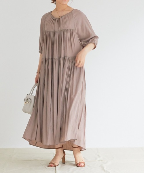 セール ギャザーティアードワンピース ワンピース Doux Archives ドゥアルシーヴ のファッション通販 Zozotown