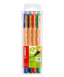 STABILO（スタビロ）の「グリーンポイント 4色セット 水性ペン 水性インク 0.8mm キャップ式/STABILO(スタビロ)（ペン類）」