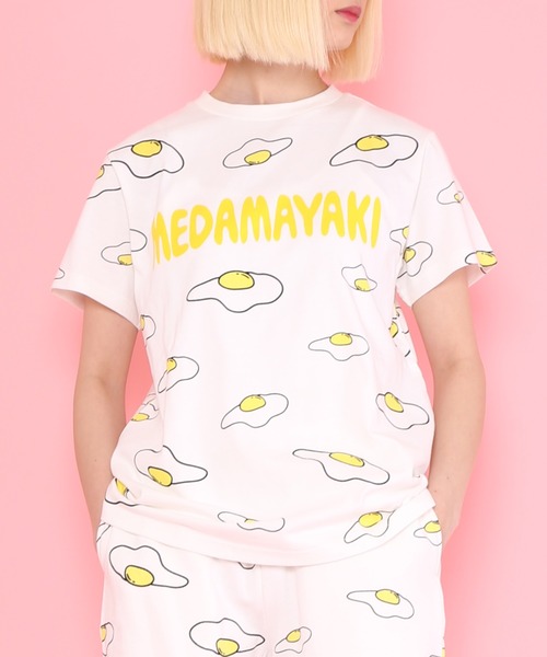 PUNYUS（プニュズ）の「目玉焼き総柄Ｔシャツ(MEDAMAYAKI)（Tシャツ/カットソー・レディース・ホワイト/ブラック・2/1/3/4）」の17枚目の写真
