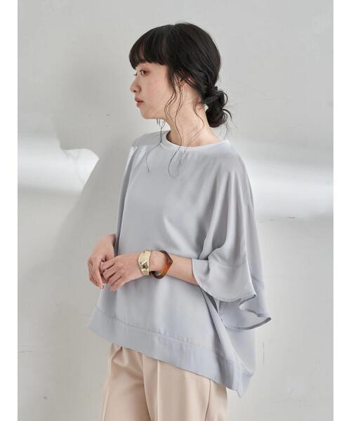earth music&ecology（アースミュージックアンドエコロジー）の「袖フリルシアープルオーバー ＊（Tシャツ/カットソー・レディース・オフホワイト/サックスブルー/グレイッシュベージュ/ピンクベージュ・FREE）」の10枚目の写真