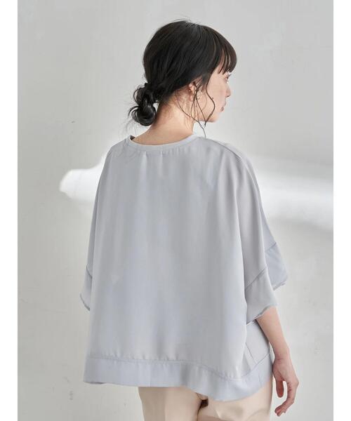 earth music&ecology（アースミュージックアンドエコロジー）の「袖フリルシアープルオーバー ＊（Tシャツ/カットソー・レディース・オフホワイト/サックスブルー/グレイッシュベージュ/ピンクベージュ・FREE）」の13枚目の写真