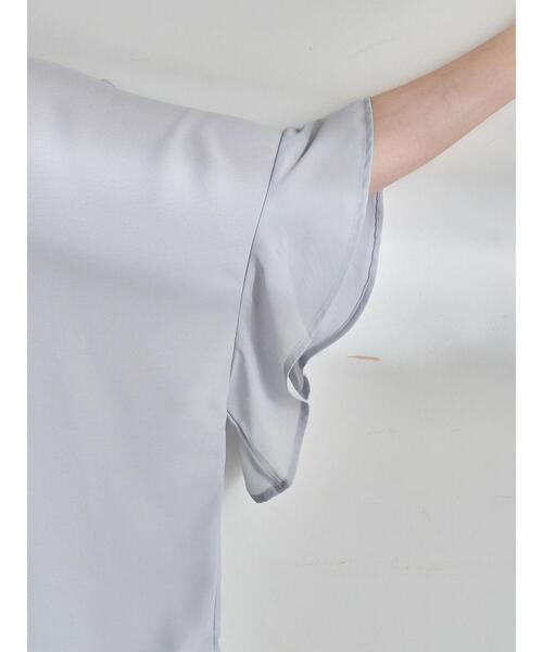 earth music&ecology（アースミュージックアンドエコロジー）の「袖フリルシアープルオーバー ＊（Tシャツ/カットソー・レディース・オフホワイト/サックスブルー/グレイッシュベージュ/ピンクベージュ・FREE）」の18枚目の写真