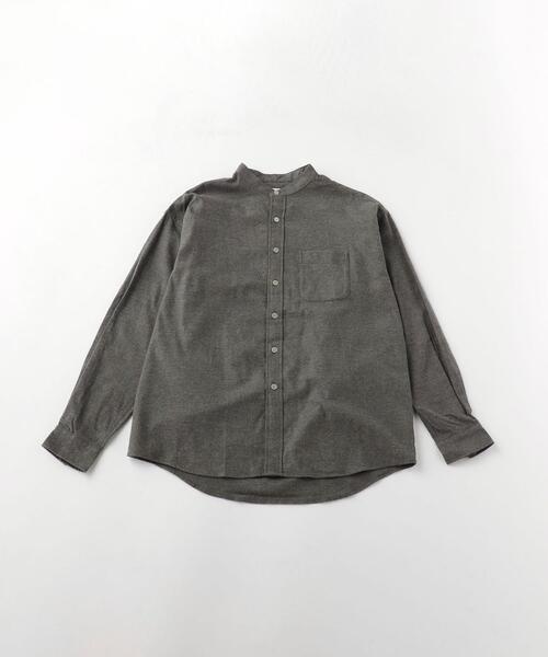 UNITED ARROWS LTD. OUTLET（ユナイテッドアローズアウトレット）の「＜A DAY IN THE LIFE＞ ネル バンドカラーシャツ（シャツ/ブラウス・メンズ・ホワイト/モカ・LARGE/MEDIUM/SMALL）」の2枚目の写真