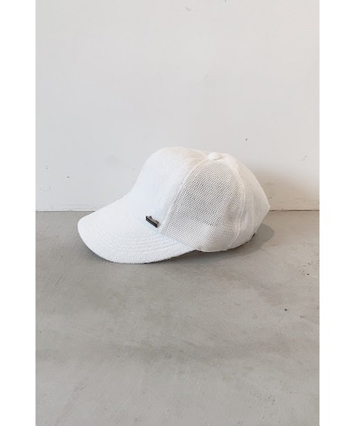 MANIERA（マニエラ）の「【THING FABRICS×MANIERA】パイル×メッシュワイドキャップ（キャップ・メンズ・ブラック/オフホワイト/ネイビー/ピンク/ミント・FREE）」の9枚目の写真