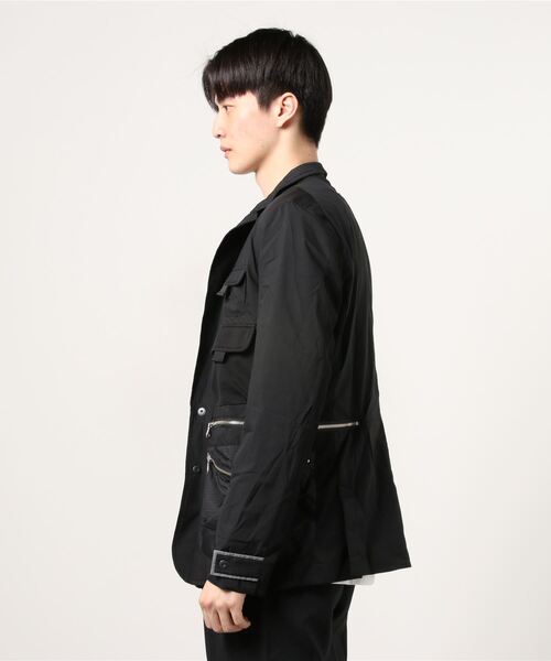 RAWLIFE（ロウライフ）の「C DIEM/カルペディエム/ユーティリティジャケット（テーラードジャケット・メンズ・ブラック/グレー・LARGE/MEDIUM/SMALL）」の3枚目の写真