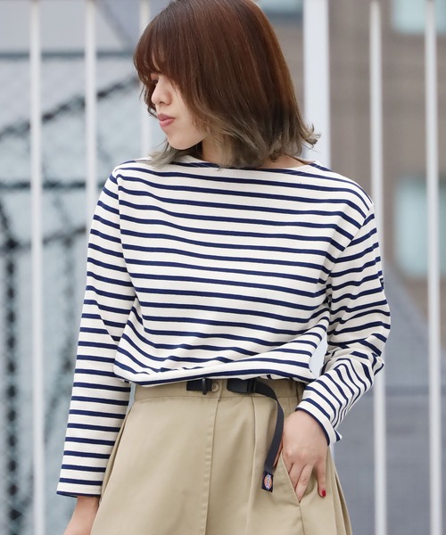 SAINT JAMES（セントジェームス）の「Saint James/セントジェームス GUILDO RA Shirt バスクシャツ（Tシャツ/カットソー・メンズ・ホワイト/ベージュ/ネイビー/ベージュ系その他/グリーン系その他/ホワイト×ネイビー/ホワイト×ブルー/ブラック×ホワイト/ベージュ×ブラック/ブラック/ブルー系その他/グレー系その他2/グレー系その他/ホワイト×レッド/グレー×ホワイト/ホワイト×グレー/グレー/レッド系その他/ネイビー系1/ブラック系その他・XL/L/XS/S/M/XXL/XXS）」の21枚目の写真