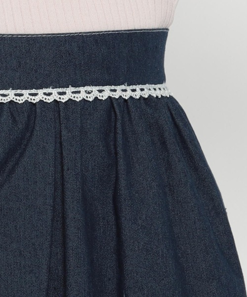 LODISPOTTO（ロディスポット）の「フルールレースデニムミディスカート（スカート・レディース・ネイビー/ホワイト・MEDIUM）」の7枚目の写真