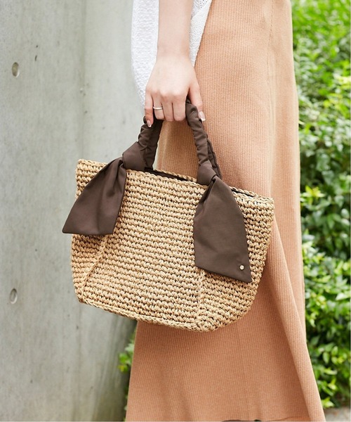 LE TALON（ルタロン）の「LE TALON ペーパーリボンバッグ◆（トートバッグ・レディース・ブラック/ブラウン/カーキ/オレンジ・FREE）」の3枚目の写真