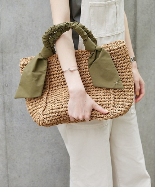 LE TALON（ルタロン）の「LE TALON ペーパーリボンバッグ◆（トートバッグ・レディース・ブラック/ブラウン/カーキ/オレンジ・FREE）」の4枚目の写真