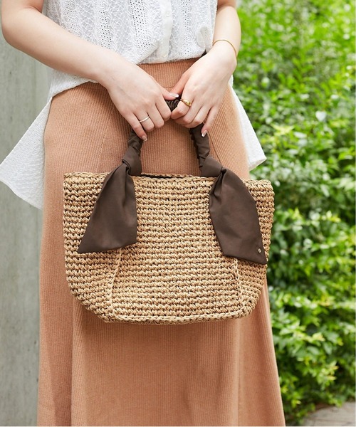 LE TALON（ルタロン）の「LE TALON ペーパーリボンバッグ◆（トートバッグ・レディース・ブラック/ブラウン/カーキ/オレンジ・FREE）」の13枚目の写真