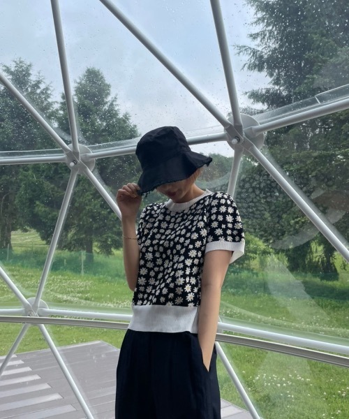 KOR（ケーオーアール）の「フリンジバケットハット（ハット・レディース・ブラック/アイボリー・FREE）」の6枚目の写真