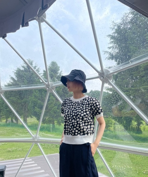 KOR（ケーオーアール）の「フリンジバケットハット（ハット・レディース・ブラック/アイボリー・FREE）」の8枚目の写真