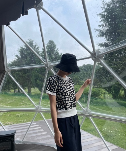 KOR（ケーオーアール）の「フリンジバケットハット（ハット・レディース・ブラック/アイボリー・FREE）」の5枚目の写真